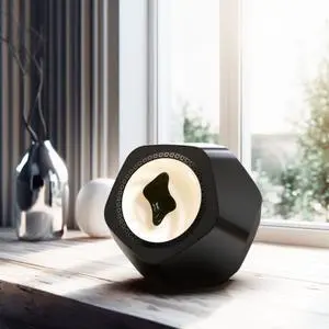 Ferrofluid Sound Visualizer,Dancing Ferrofluid Speaker,Ferrite Speaker Music Companion, Magnetic Fluid Toys, Desktop Decorations, Birthday Gifts Black