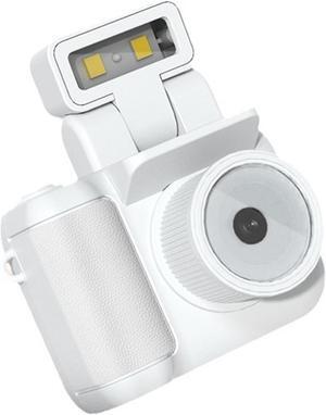 2024 New Monoreflexes Style Mini Camera With Flash Lamp HD 1080P Portable Video Recorder DV With LCD Screen White