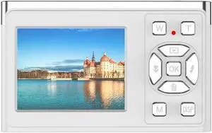 Digital Camera Student Campus Home Portable Mini Card Camera White