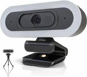 HZQDLN W4 Autofocus Webcam, 2K 50fps QHD Dual Mic LED Lights USB Camera, 1080P 60fps Pro Streaming Web Camera Compatible with PC/Laptop/Switch 2 for    Zoom/Skype/Teams, Conferencing and Video Calling