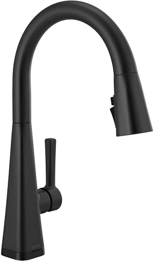 Delta Faucet Lenta Matte Black Kitchen Faucet Touch, Touch Kitchen Faucets with Pull Down Sprayer, Kitchen Sink Faucet, Kitchen Faucet Black, Touch2O Technology, Matte Black 19802TZ-BL-DST Delta Faucet Lenta Matte Black Kitchen Faucet Touch, Touch Kitchen Faucets with Pull Down Sprayer, Kitchen Sink Faucet, Kitchen Faucet Black, Touch2O Technology, Matte Black 19802TZ-BL-DST