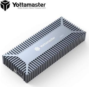 Yottamaster 40Gbps M.2 SSD Enclosure for 2280 NVMe SSD-NVMe Enclosure for Thunderbolt 4/Thunderbolt 3/USB4, Up to 2800MB/s