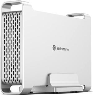 Yottamaster Type-C 2.5" Hard Drive Enclosure, 10Gbps Aluminum USB3.2 Type-C External Hard Disk Caddy for 2.5 SATA HDD/SSD up to 4TB, UASP Supported-[DR1C3-25]