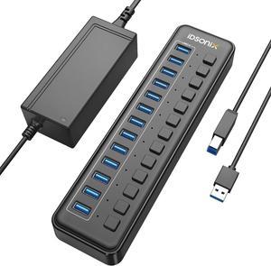 Multi USB Port Expander, LYFNLOVE Ultra Slim USB Hub 3.0, 4-Ports USB  Splitter High-Speed USB Data Hub with Individual On/Off Power Switches for