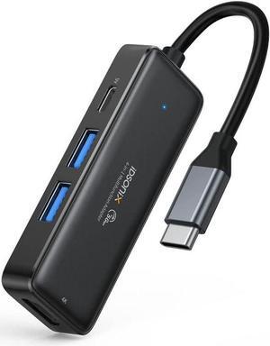 USB C HUB, iDsonix USB-C Multiport USB Hub with 4K HDMI, USB 3.0 5Gbps Data Transfer Port for MacBook Pro/Air M1 2020, iPad Pro 2021, iPad Mini 6, Surface Pro and More(4P)
