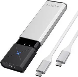 iDsonix M.2 NVMe PCIe SSD Enclosure Adapter[Tool Free][Aluminum], NVMe to USB C 3.2 Gen 2 10Gbps NVMe PCIe External Enclosure, Supports M-Key/B+M Key, with UASP Trim for 2230/2242/2260/2280 SSD-Silver