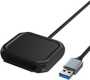 IDsonix USB A 3.0 Type A to 2.5" inch SATA HDD SSD Hard Drive Disk Adapter Cable USB Converter 30cm Cable Black