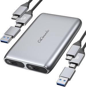 Gigimundo by iDsonix Dual NVMe Enclosure USB C, Heavy Duty, Sleak Aluminum, USB3.2 Gen2 10Gbps Type C, Tool Free Dual NVMe SSD Enclosure for M/B+M Key, Fits 2230/2242/2260/2280 SSDs Gray