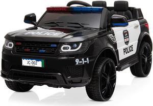 12V Kids Police Ride On Car Electric Cars 2.4G Remote Control, LED Flashing Light, Music & Horn