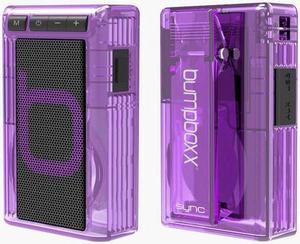 Bumpboxx Retro Pager Beeper Portable Bluetooth Speaker in Clear Purple