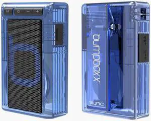 Bumpboxx Retro Pager Beeper Portable Bluetooth Speaker in Blue Transparent