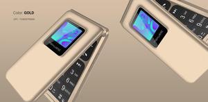 Gen Mobile Unlocked Flip Cell Phone - 128MB Storage, 64MB RAM, T-Mobile Only, Gold - 1 Pack by Maxwest