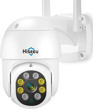 Hiseeu  2K 360° Pan/Tilt/Digital Zoom WiFi Security Camera Outdoor   ,Motion Tracking,Floodlights,3MP 2.4G WiFi Camera,Light Alarm,Two-Way Audio IP Camera,Color Night Vision,PC&Mobile Remote View