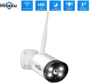 Hiseeu 3MP Outdoor Bullet Security Camera , 2-Way Audio, 3MP Surveillance IP Cameras,IP66 Waterproof, Remote Viewing, Motion Detection, Colour Night Vision, EseeCloud APP Hiseeu 3MP Outdoor Bullet Security Camera , 2-Way Audio, 3MP Surveillance IP Cameras,IP66 Waterproof, Remote Viewing, Motion Detection, Colour Night Vision, EseeCloud APP
