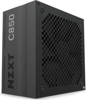 NZXT C850 PSU (2022) - PA-8G1BB-US - 850 Watt PSU - 80+ Gold Certified - Fully Modular - Sleeved Cables - ATX Gaming Power Supply