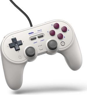 8BitDo Pro 2 Wired Controller for Switch, Windows, Steam Deck & Raspberry Pi (G Glassic Edition)