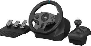 PXN V9 Gaming Steering Wheel, 270°&900°, with Pedals and Shifter, Racing Wheel for Xbox, PC, PS4, PS3, Switch