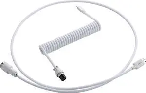 CableMod Pro Coiled Keyboard Cable (Glacier White, USB A to USB Type C, 150cm)