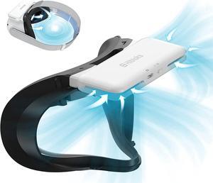 HiBloks Cooling Fan Face Cover for Meta/Oculus Quest 2 Accessories, Soft Lycra Cotton, Quest 2 Cooling Fan Active Air Circulation Ventilation to Relieve Lens Fogging (2 Speeds)