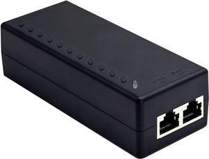Gigabit PoE Injector Adapter, PoE+ Injector 30W Gigabit Power Over Ethernet Plus Injector10/100/1000Mbps IEEE 802.3af/at Compliant, Up to 100 Meters (325 Feet)