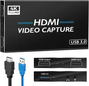 Video Capture Card Streaming, Capture Card Nintendo Switch, HDMI Capture Card Nintendo Switch, HDMI to USB 3.0 Game Capture Card Switch 4K 1080P 60FPS Recording Work PS4/PS5/OBS