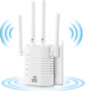 WiFi Extender 1200Mbps, WiFi Range Extender Signal Booster up to 8000sq.ft, WiFi Extenders Signal Booster for Home, WiFi Amplifier WiFi Range Extender, Wireless Internet Repeater, 1-Tap Setup