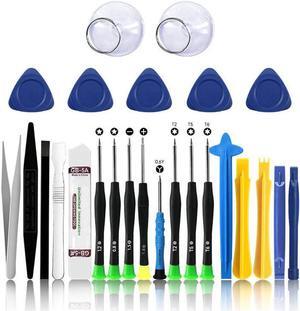 25 in 1 Electronics Repair Tool Kit Precision Screwdriver Set Magnetic for iPhone Cell Phone Smart Watch Computer PC Tablet iPad Camera Xbox PS4 Pry Open Replace Screen Battery