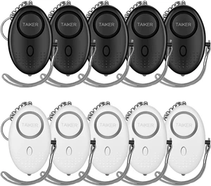 Personal Alarm for Women, 10Pcs 140dB Self Defense Keychain LED Light Personal Alarm for Women, 10Pcs 140dB Self Defense Keychain LED Light