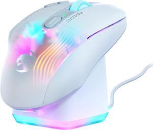 ROCCAT Kone XP Air \u2013 Wireless Customizable Ergonomic RGB Gaming Mouse, White & Vulcan TKL Pro PC Gaming Keyboard, Linear Optical Titan Switch, AIMO RGB Lighting, White