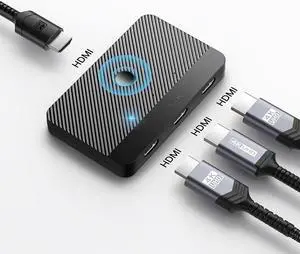 4k@60Hz HDMI 2.0 Switch Splitter with 3.3FT HDMI Cable, JSAUX HDMI Switcher 3 in 1 Out, 3 Port HDMI Selector, Support 4K, 3D, HDCP 2.2, 1080P, HDR Compatible with PS5, PS4, HDTV, Fire Stick, Roku, PC 4k@60Hz HDMI 2.0 Switch Splitter with 3.3FT HDMI Cable, JSAUX HDMI Switcher 3 in 1 Out, 3 Port HDMI Selector, Support 4K, 3D, HDCP 2.2, 1080P, HDR Compatible with PS5, PS4, HDTV, Fire Stick, Roku, PC