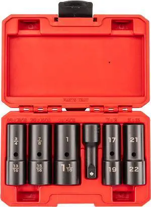 TEKTON 1/2 Inch Drive Thin Wall Impact Flip Socket Set (6-Piece) | SIF92400
