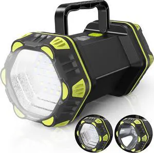 Camping Lantern Rechargeable, LED Camping Flashlight with 1200LM, 4800 Capacity Battery Powered, Portable Camping Light 12h Standby, 4+4 Modes for Emergency, Outdoor Hiking, Power Outages, Fishing