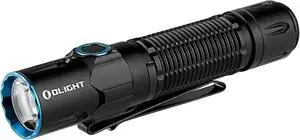 Warrior 3S 2300 Lumens Rechargeable Tactical Flashlight, Compact Dual-Switches LED Bright Light with Proximity Sensor, Powered by Customized Battery for Emergency, EDC and Searching (Black)