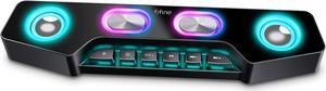 FIFINE Computer Speaker, Bluetooth Wireless Gaming RGB Desktop Speaker, Aux-in Wired Jack, USB Powered, for PC Laptop Phones, External E-Sport Speaker for Streaming Party-AmpliGame A16 (Black)