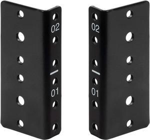 NavePoint 2U Vertical Rack Rail Pair DIY Kit with Hardware, Black, Welcome to consult