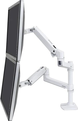 Ergotron LX Vertical Stacking Dual Monitor Arm, VESA Desk Mount for 2 Monitors Up to 24 Inches, 7 to 20 lbs Each White Ergotron LX Vertical Stacking Dual Monitor Arm, VESA Desk Mount for 2 Monitors Up to 24 Inches, 7 to 20 lbs Each White