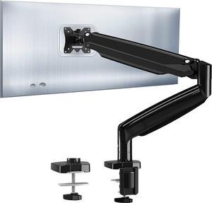 MOUNTUP Ultrawide Single Monitor Arm for Max 35 Inch Screen, Heavy Duty Monitor Desk Mount Support 6.6-30.9lbs, Gas Spring Computer Monitor Stand Holder, VESA Bracket with Clamp/Grommet Base, Black
