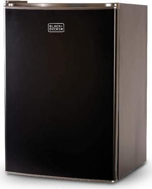 BLACK+DECKER BCRK25B Compact Refrigerator Energy Star Single Door Mini Fridge with Freezer, 2.5 Cubic Feet, Black