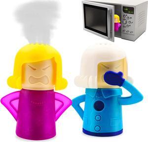 Abnaok Angry Mom Microwave Cleaner and Chilly Mama Fridge Deodoriser 2PCS Easily Clean in Minutes for Home or Office with English Manual
