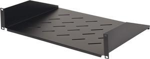 2U Universal Server Rack Shelf Vented Rackmount Cantilever Shelf 14" Deep, for 19 IT Network Rack Cabinet Enclosure - Fixed Server Rack Cabinet Shelf