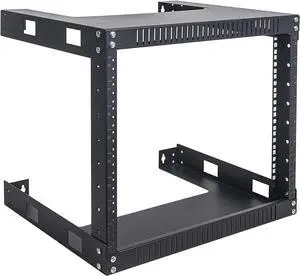Sound Town 2-Post 8U Wall Mount Open Frame Rack, 16" Depth, for Servers, IT Equipment, Network Devices, AV, Patch Panels (ST2PWOR-8U)