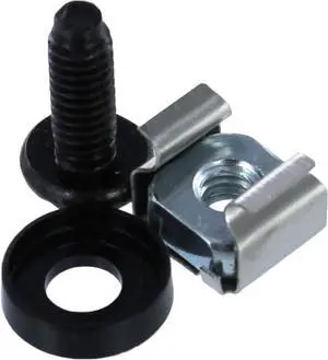 NavePoint M5 Cage Nuts and Screws for Server Shelves Cabinets - 50 Pk Rack Mount