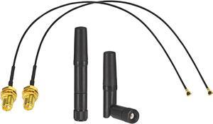 M.2 Card Antenna 2.4GHz 5GHz Small WiFi Antenna RP-SMA Male with MHF4 IPEX to RP-SMA Female Cable 9.8in (4-Pack) for M.2 NGFF Network Card PC Desktop Computer