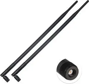 Superbat 2X 9dBi Dual Band WiFi Antenna 2.4GHz 5GHz 5.8GHz MIMO RP-SMA Bluetooth Antenna for WiFi Router Wireless Network Card Security IP Camera Video Surveillance Monitor