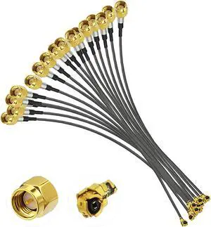 Superbat U.FL to SMA Pigtail Cable UFL IPX IPEX to SMA Male Extension Cable (6inch 5-Pack) for Bluetooth Antenna WiFi & WiMax Network Card Mini PCI Express