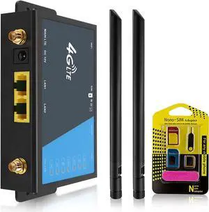 4G LTE Router [Detachable Antennas Version], Modem with SIM Card Slot Unlocked, Mobile Hotspot Support AT&T and T-Mobile, 2-Antenna Wireless Wi-Fi Router