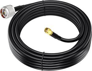 Eightwood N Male to RP-SMA Male Cable KSR240 Low Loss Extension Cable 10ft for Outdoor Yagi WiFi Antenna WiFi Router Helium Hotspot Miner LoraWan Antenna