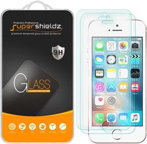 Supershieldz (2 Pack) Designed for iPhone SE (1st Gen, 2016 Edition), iPhone 5, iPhone 5S, iPhone 5C Tempered Glass Screen Protector Anti Scratch, Bubble Free