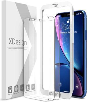 XDesign Compatible with iPhone 12 Screen Protector, iPhone 12 Pro Screen Protector - 3 Pack Tempered Glass Film for iPhone XR / 11/12 / 12 Pro 6.1 inch 9H Hardness/Installation Tray/Case Friendly