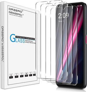 Orzero (4 Pack) Compatible for T-Mobile Revvl 6 Pro 5G Tempered Glass Screen Protector, 2.5D Arc Edges 9H HD Bubble-Free (Lifetime Replacement), Welcome to consult